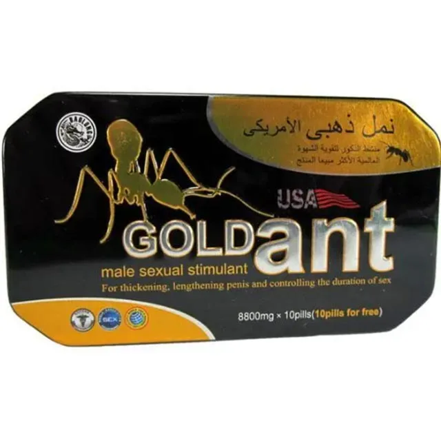Збудливі таблетки для чоловіків Gold Ant Золота мураха + вітаміни, 10 шт